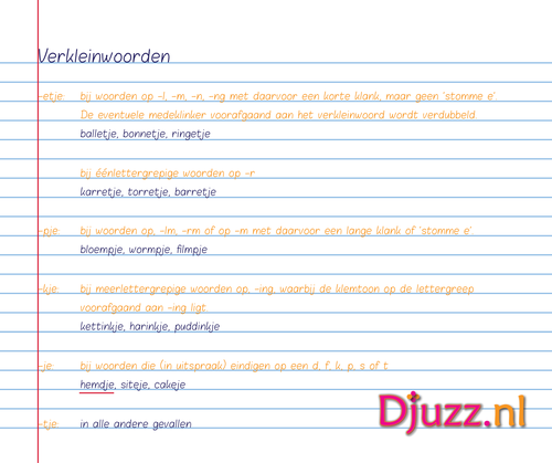 Spelling van verkleinwoorden. Wat zijn de regels in het nederlands? | Djuzz